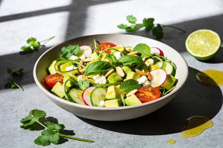 Fresh Herb Avocado Keto Salad That Slaps with Crunch
