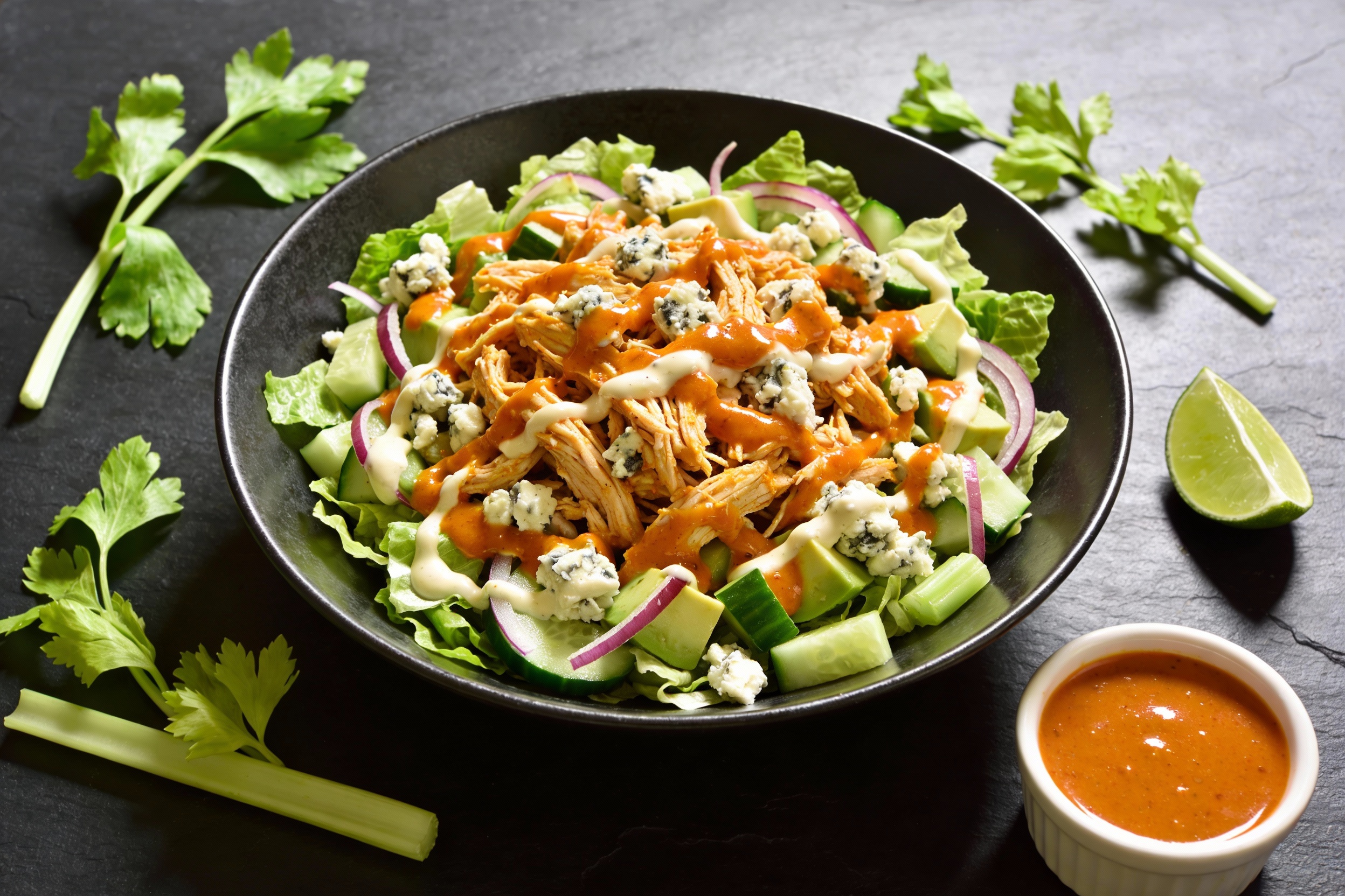 Cheesy Buffalo Chicken Keto Salad That Slaps