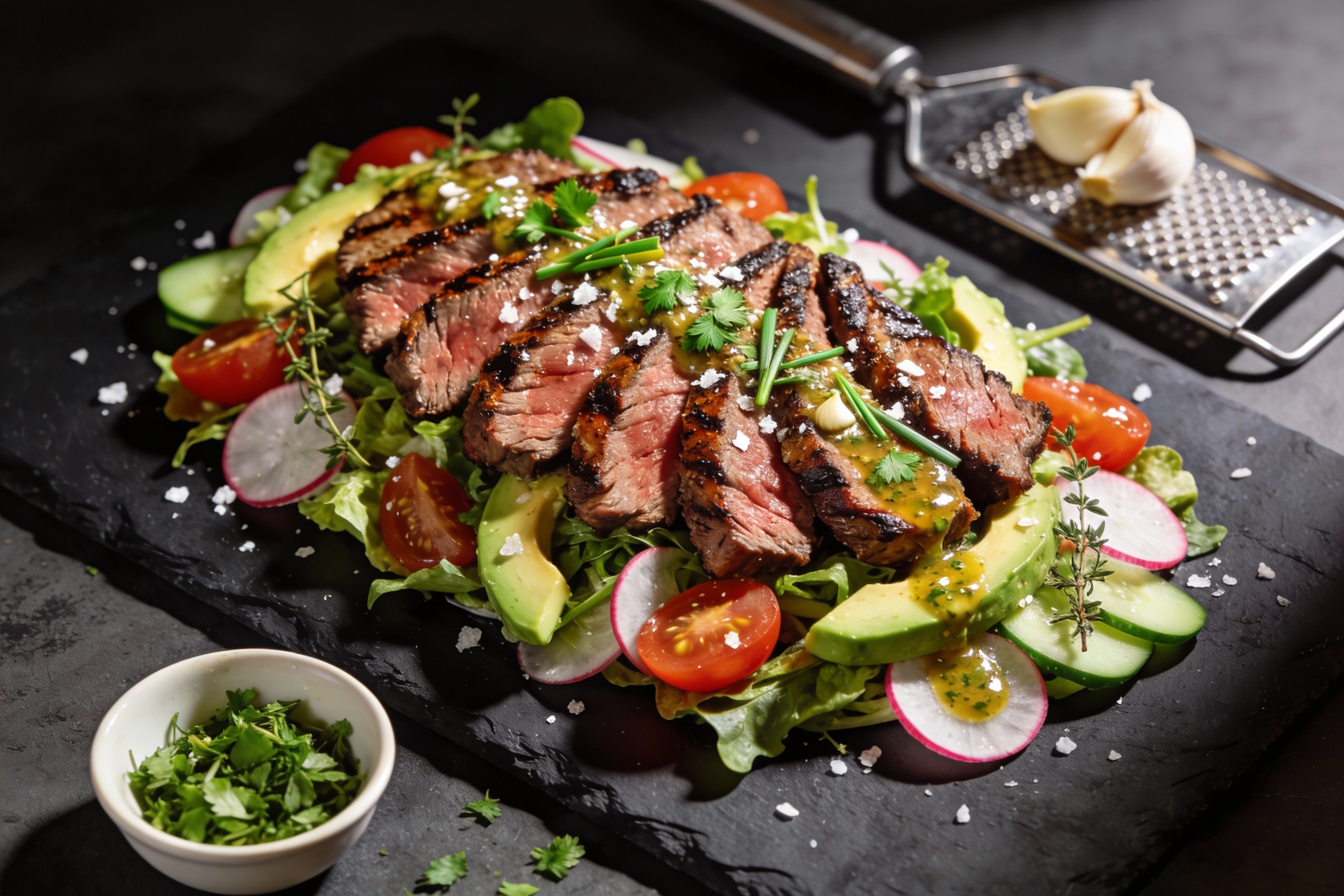 Garlic Herb Steak Keto Salad That Slaps Every Time