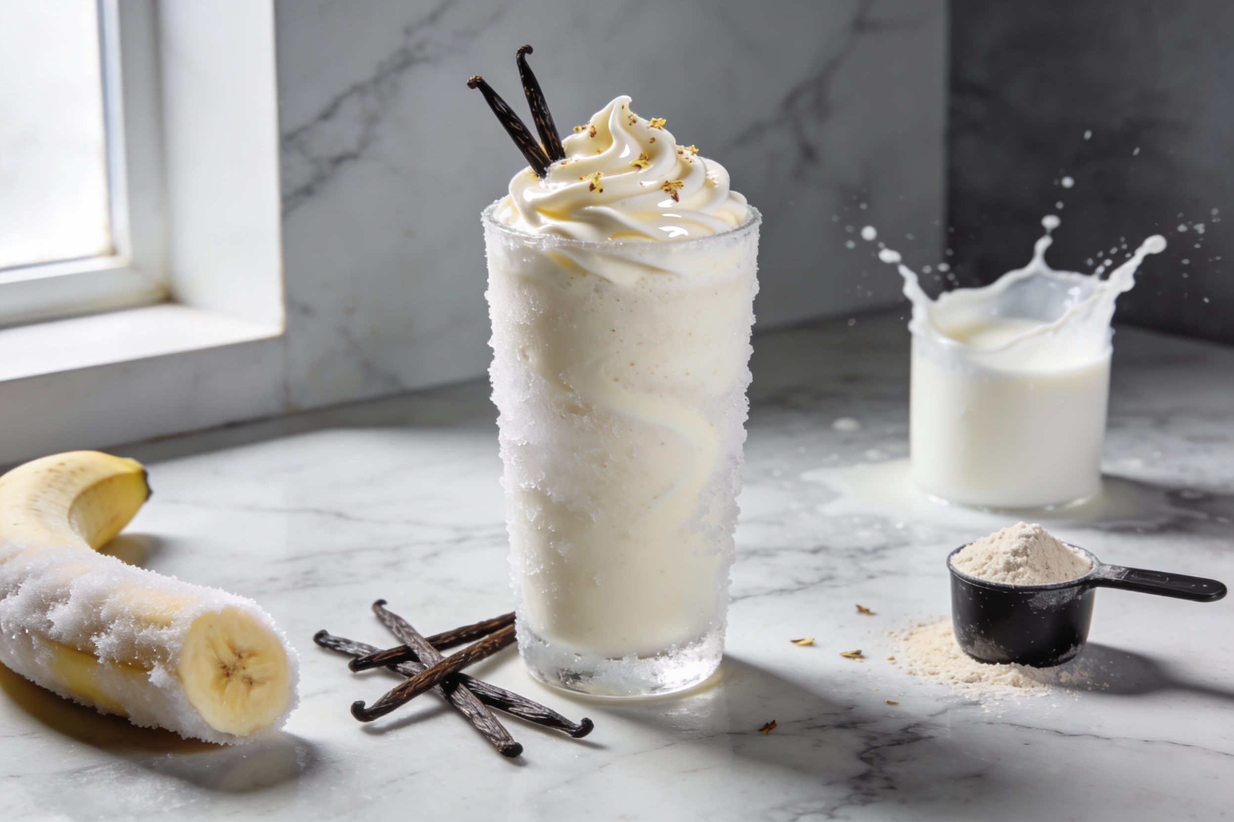 Creamy Vanilla Protein Smoothie That Tastes Like Dessert
