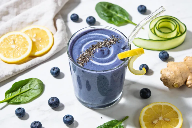 Lemon Blueberry Cleanse Smoothie That Wakes You Up