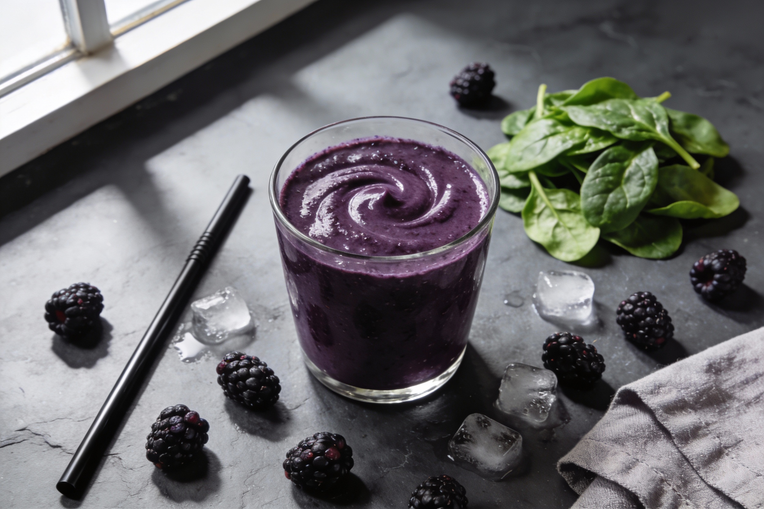 Blackberry Spinach Superfood Smoothie That Tastes Like Dessert