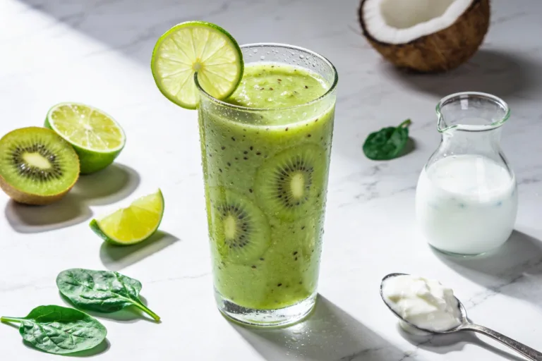 Kiwi Lime Fresh Start Smoothie That Wakes You Up Fast