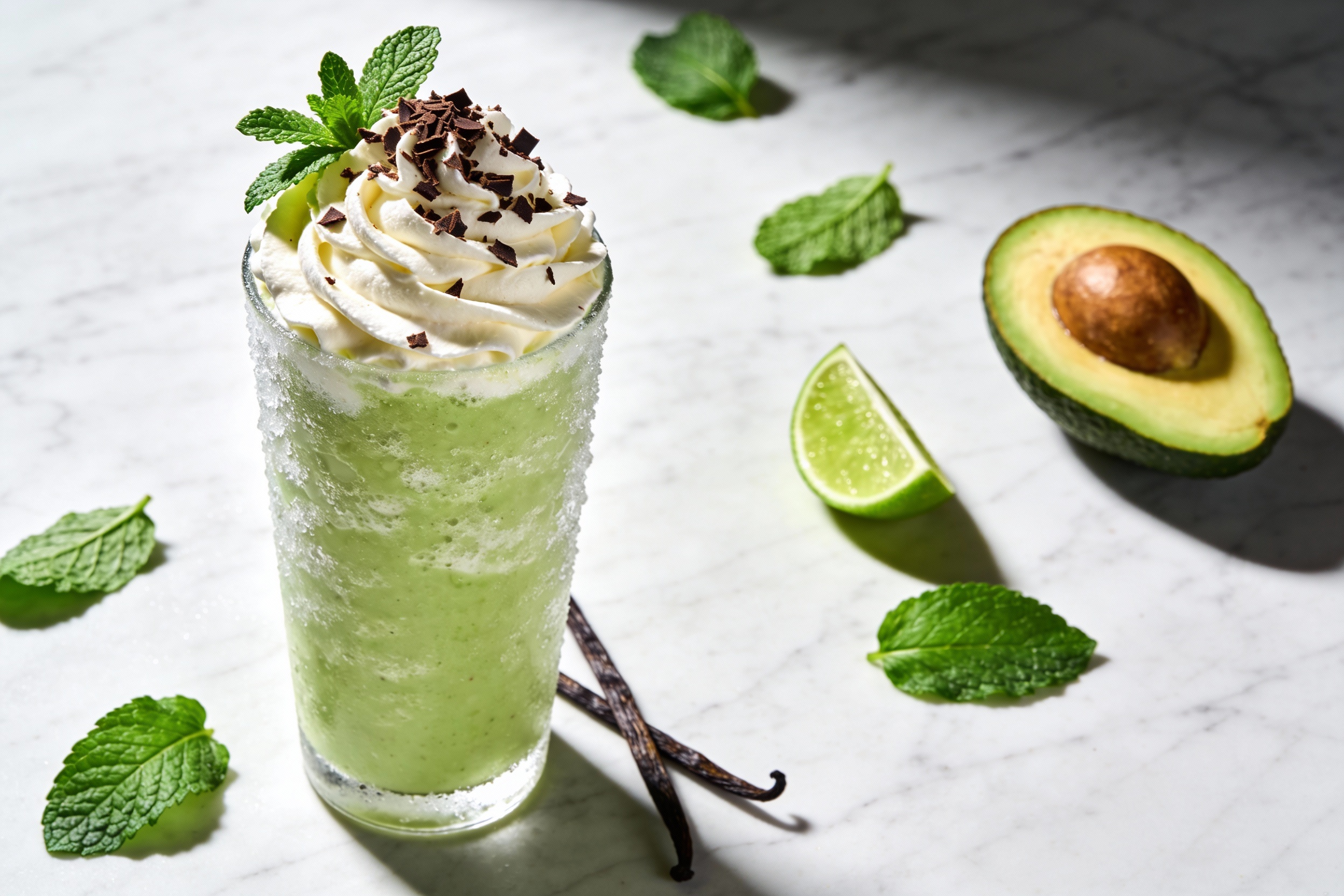 Avocado Mint Cream Smoothie That Tastes Like Dessert