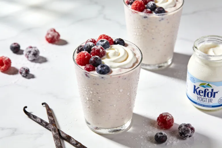 Crave-Worthy Vanilla Berry Probiotic Smoothie Bliss