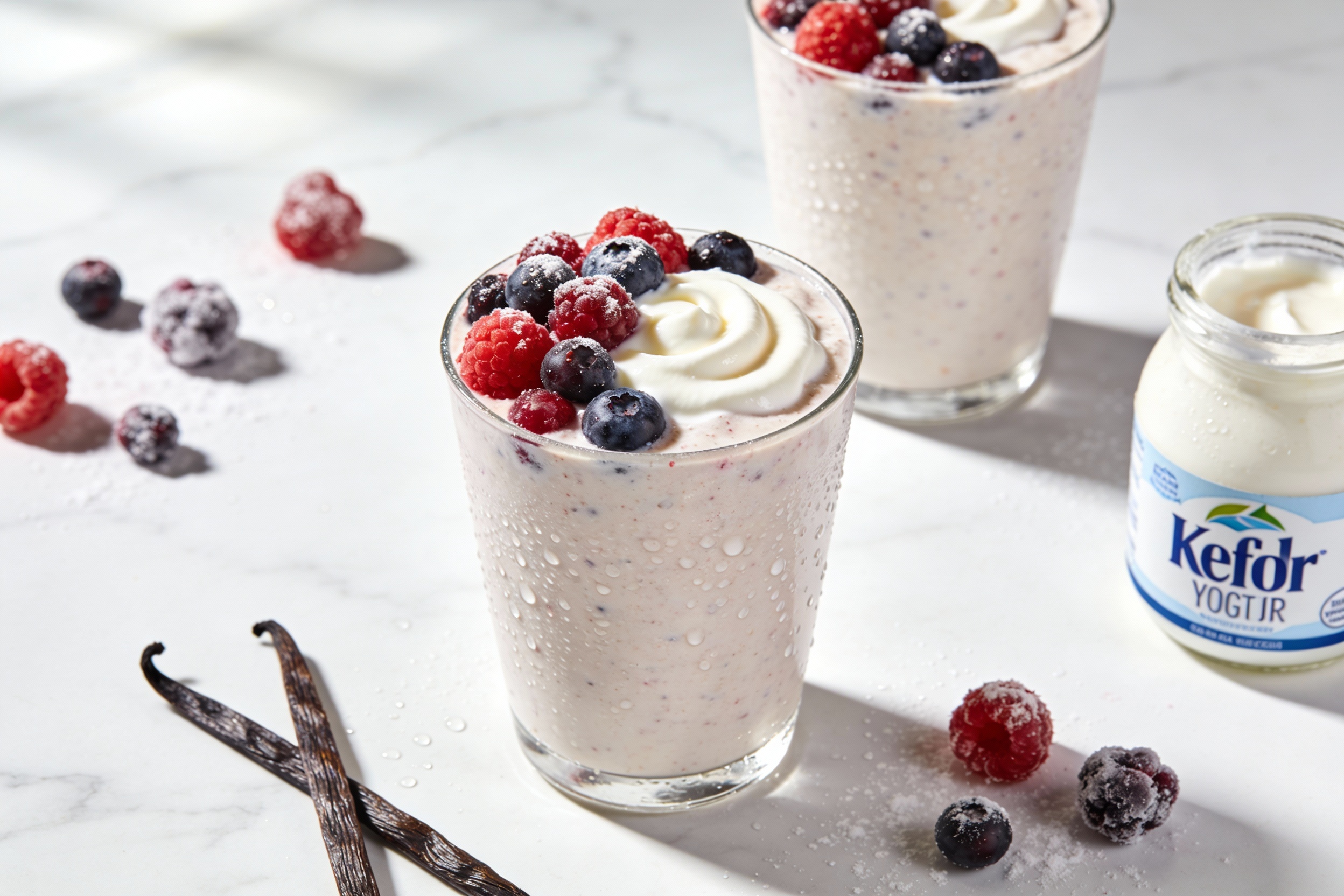 Crave-Worthy Vanilla Berry Probiotic Smoothie Bliss