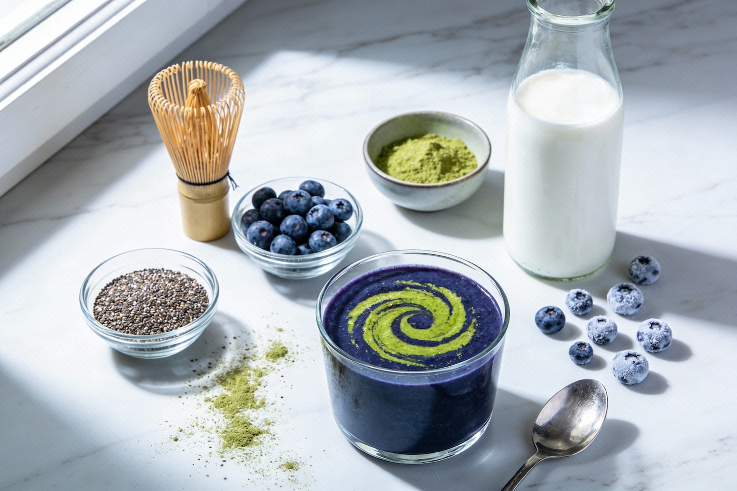 Blueberry Matcha Metabolism Smoothie That Powers Your Morning