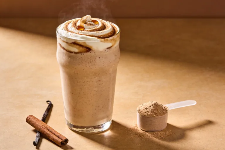 Cinnamon Roll Protein Smoothie That Tastes Like Dessert