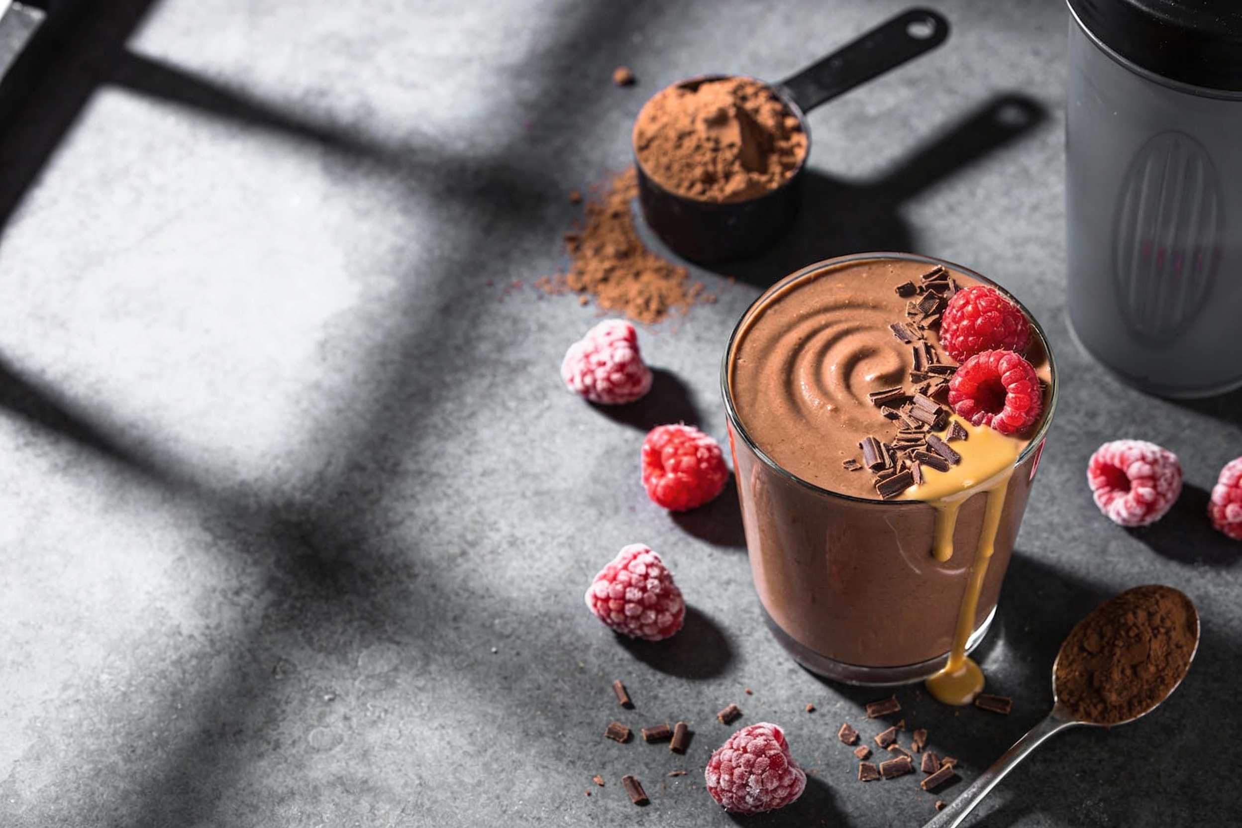 Chocolate Raspberry Recovery Smoothie That Actually Slaps