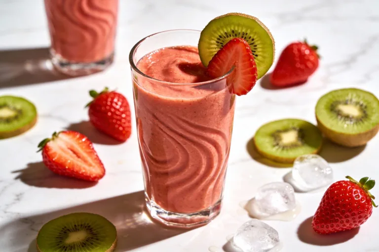 Strawberry Kiwi Smoothie Sunshine in a Glass