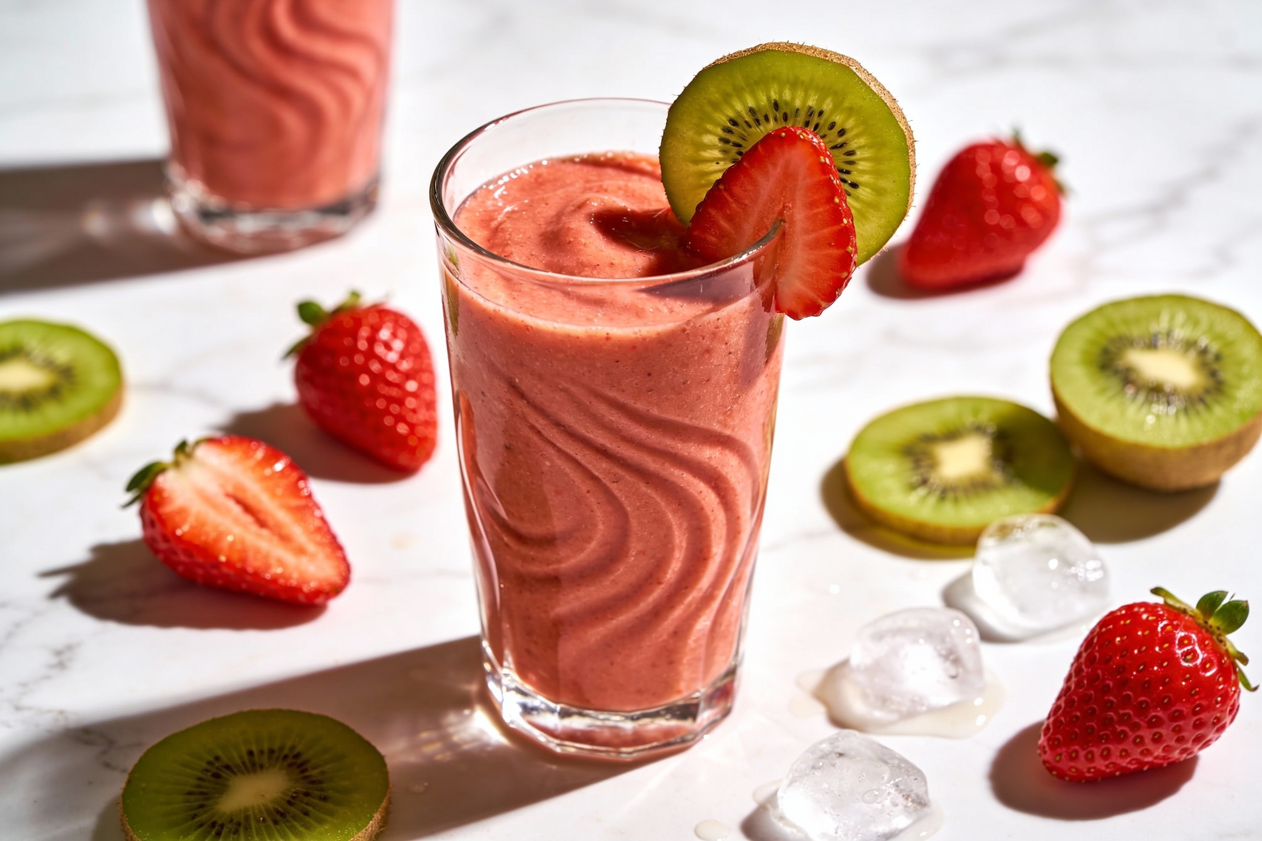 Strawberry Kiwi Smoothie Sunshine in a Glass