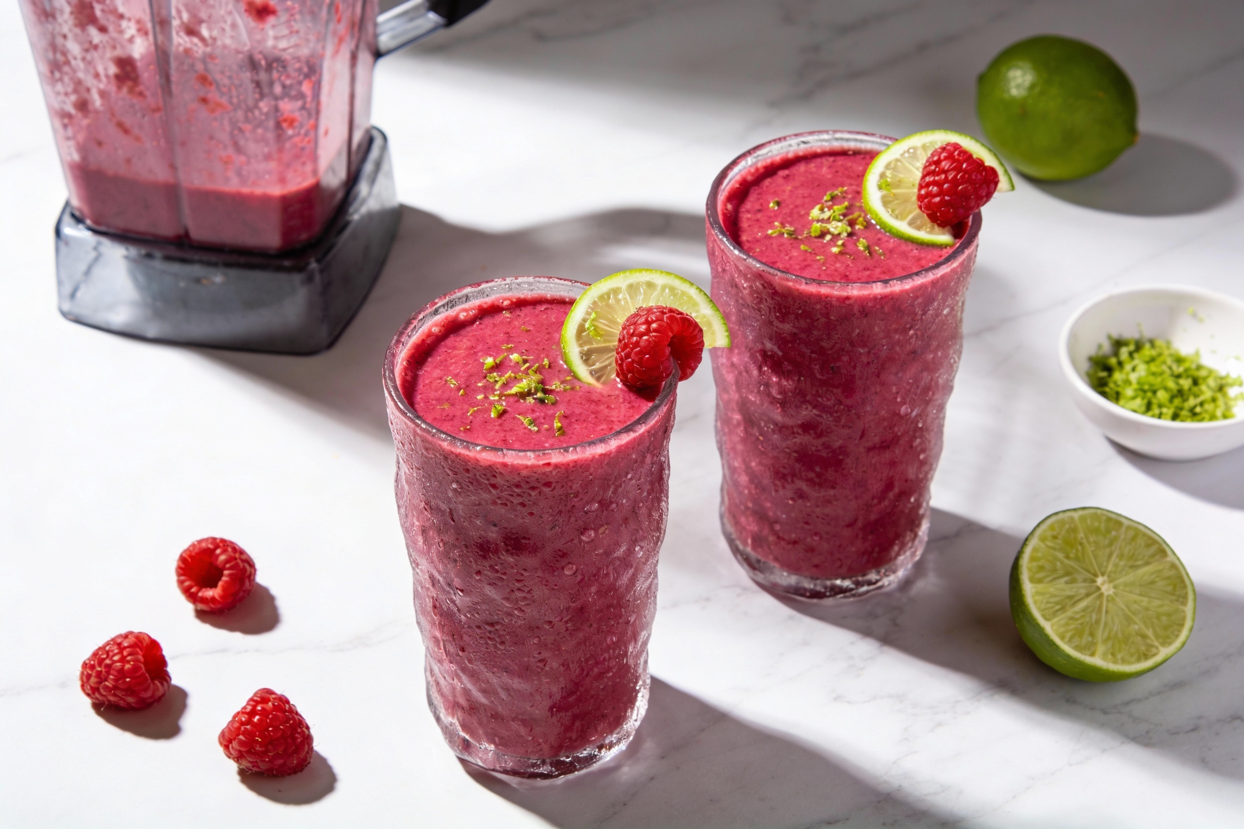 Raspberry Lime Refresher Smoothie That Wakes You Up