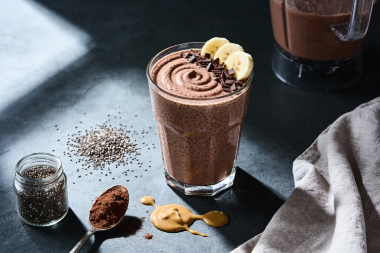 Chocolate Chia Power Smoothie That Tastes Like Dessert