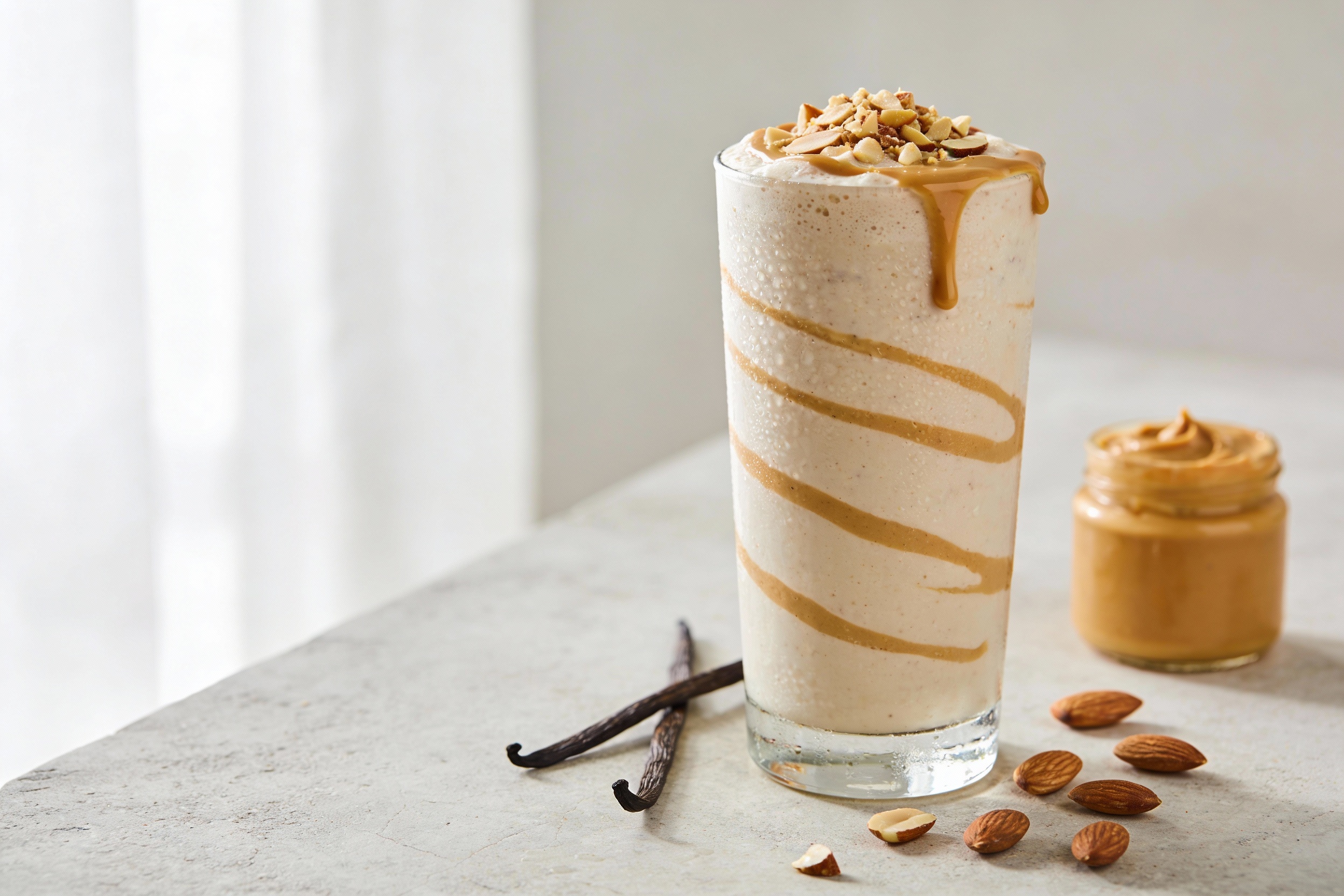Vanilla Almond Butter Smoothie That Tastes Like Dessert