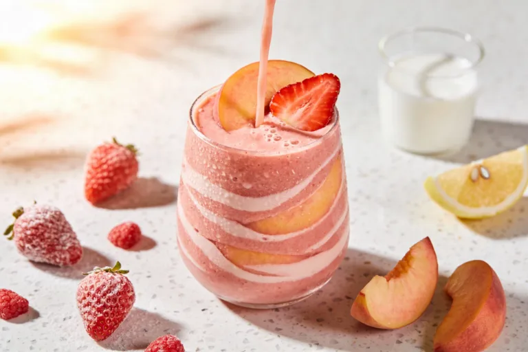 Strawberry Peach Bliss Smoothie That Tastes Like Summer
