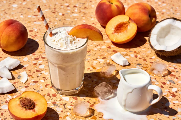 Peach Coconut Smoothie That Tastes Like Vacation