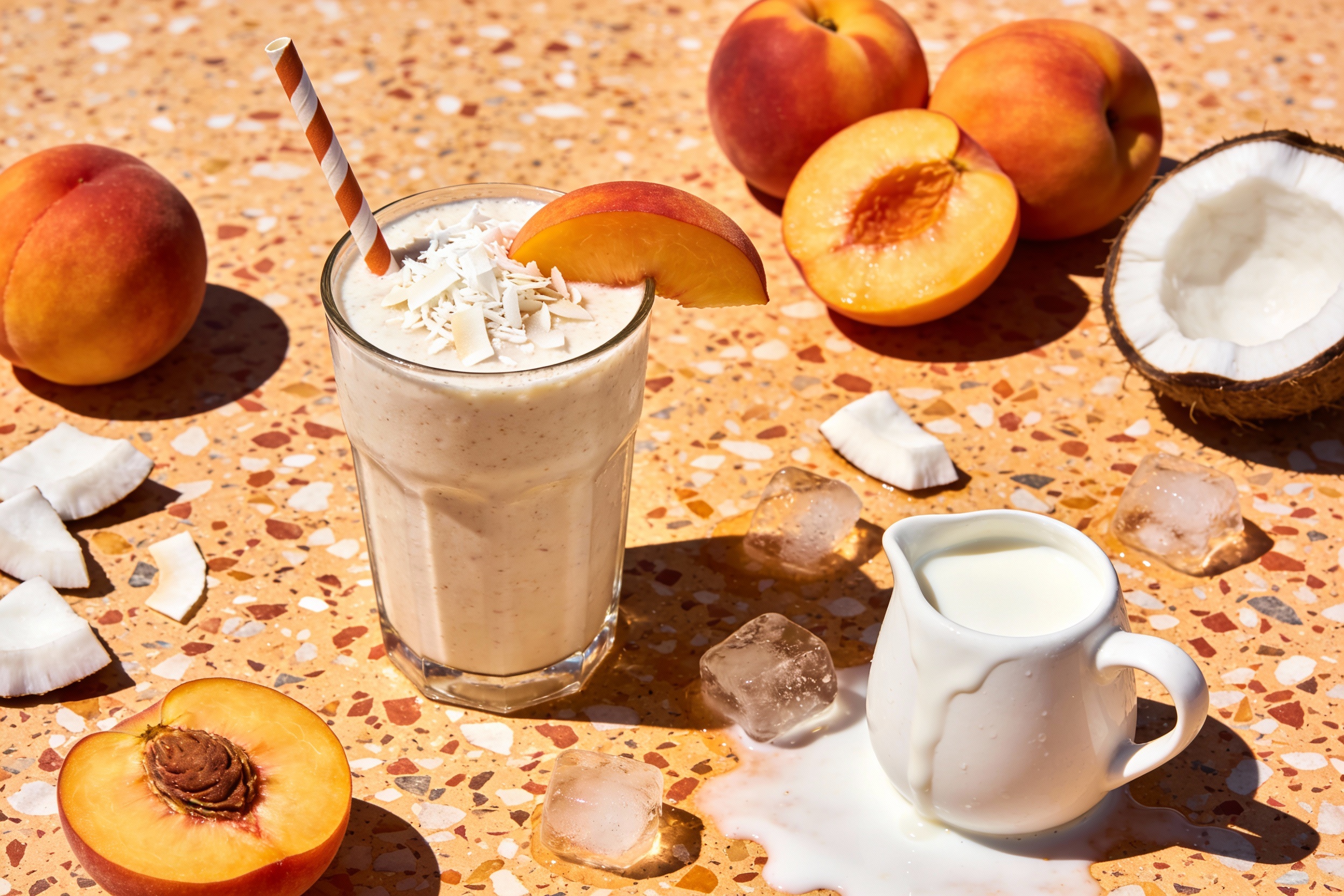 Peach Coconut Smoothie That Tastes Like Vacation