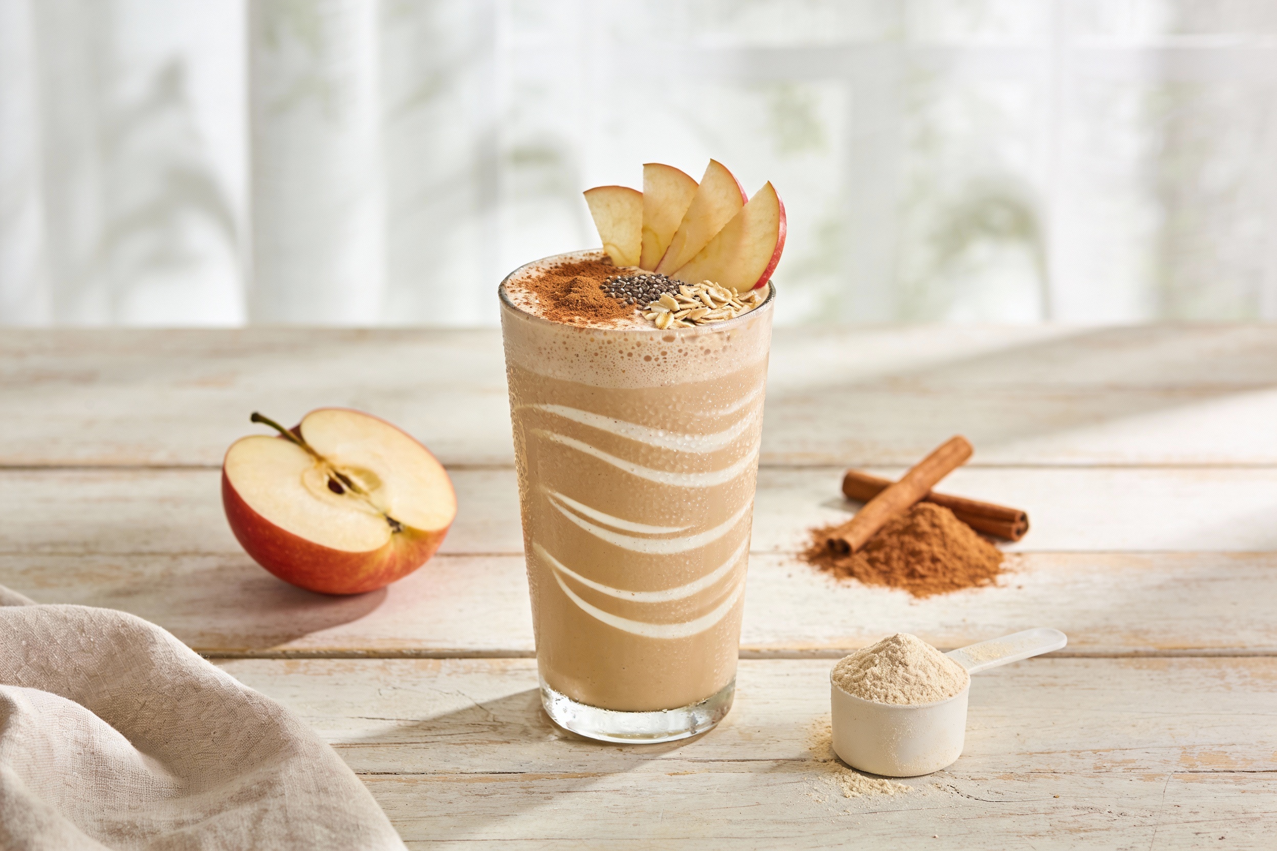 Apple Cinnamon Protein Smoothie That Tastes Like Pie