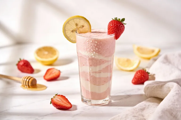 Strawberry Lemonade Smoothie That Tastes Like Summer