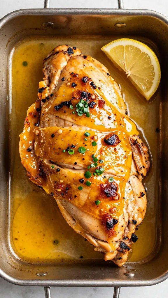 single sheet pan chicken piccata thigh, glossy lemon butter
