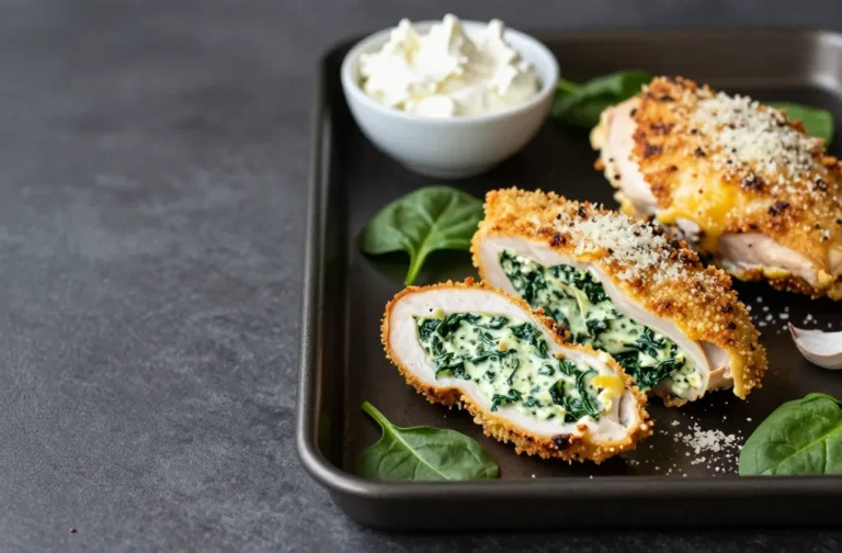 Crispy Keto Spinach Ricotta Stuffed Chicken Tonight