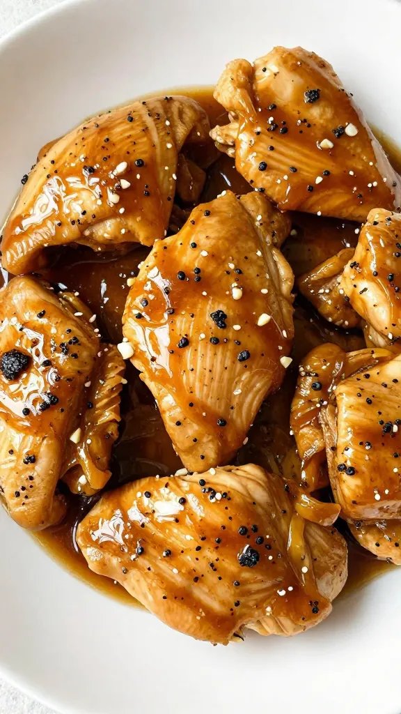 plated keto garlic parmesan chicken with glossy sauce sheen