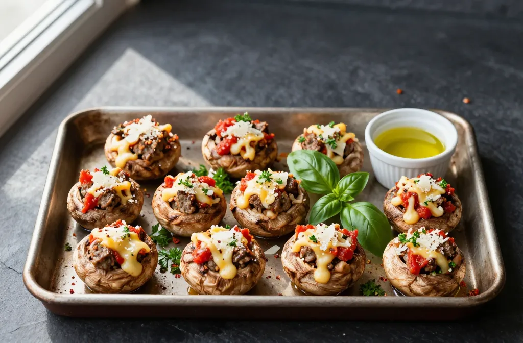 Keto Stuffed Italian Mushrooms That Taste Like Pizza