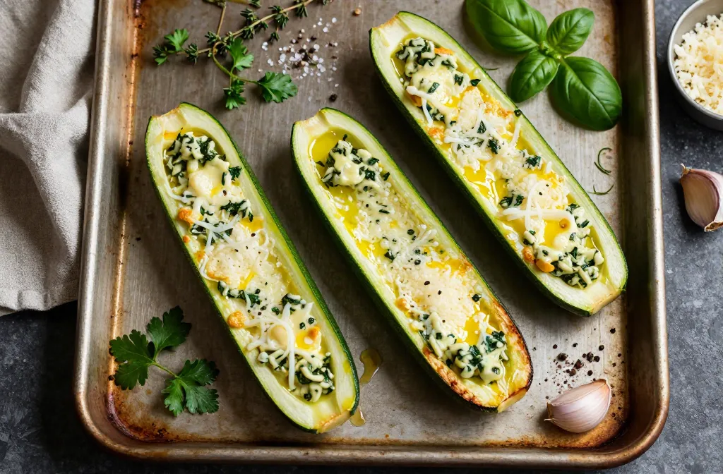 Keto Garlic Herb Zucchini Boats That Totally Slap