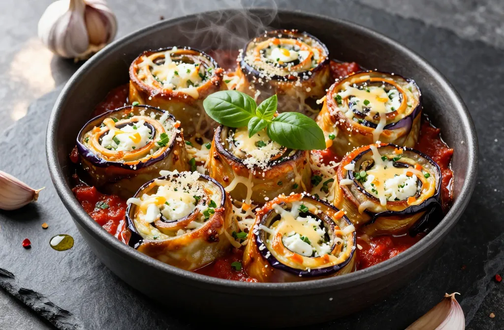 Irresistible Italian Keto Eggplant Roll-Ups with Cheese