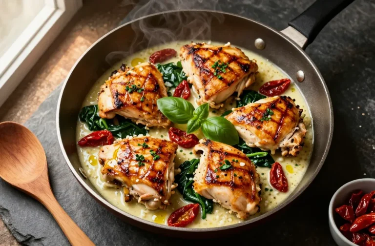 Low-Carb Tuscan Chicken with Sun-Dried Tomatoes You’Ll Crave