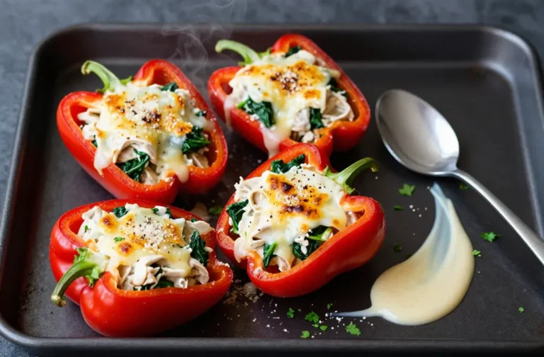 Keto Chicken Alfredo Stuffed Peppers Weeknight Win