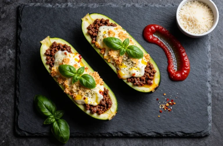 Italian Keto Stuffed Zucchini Boats That Taste Like Italy