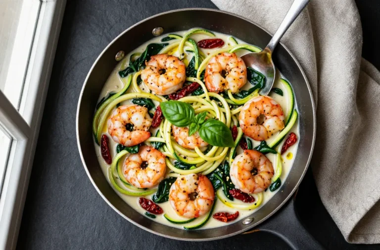 Low-Carb Tuscan Shrimp and Zoodles That Slap Tonight