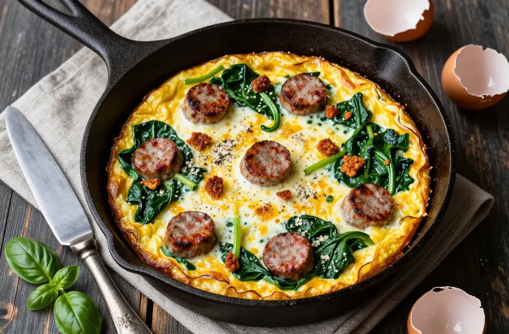 Keto Italian Sausage and Spinach Frittata You’Ll Crave
