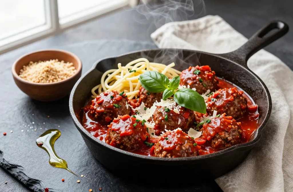Crave-Worthy Keto Italian Meatball Skillet with Marinara