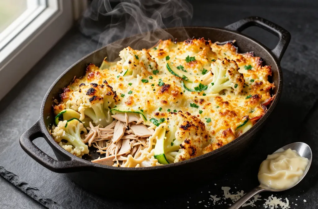 Low-Carb Chicken Alfredo Bake That Breaks the Internet