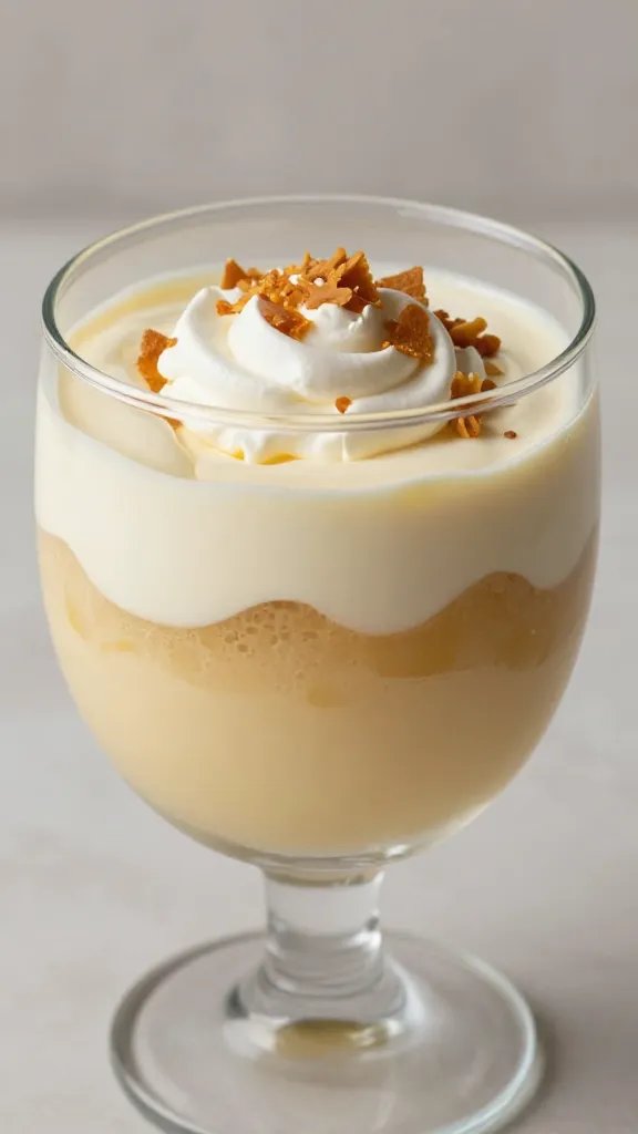 closeup of keto vanilla zabaglione in stemmed glass
