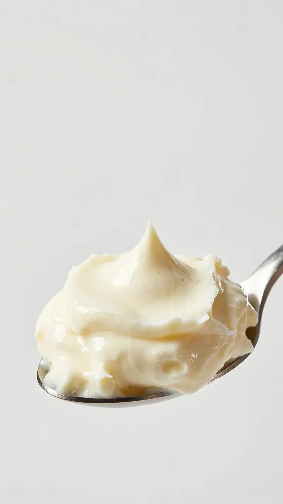 spoonful of silky mascarpone-ricotta filling, studio lighting