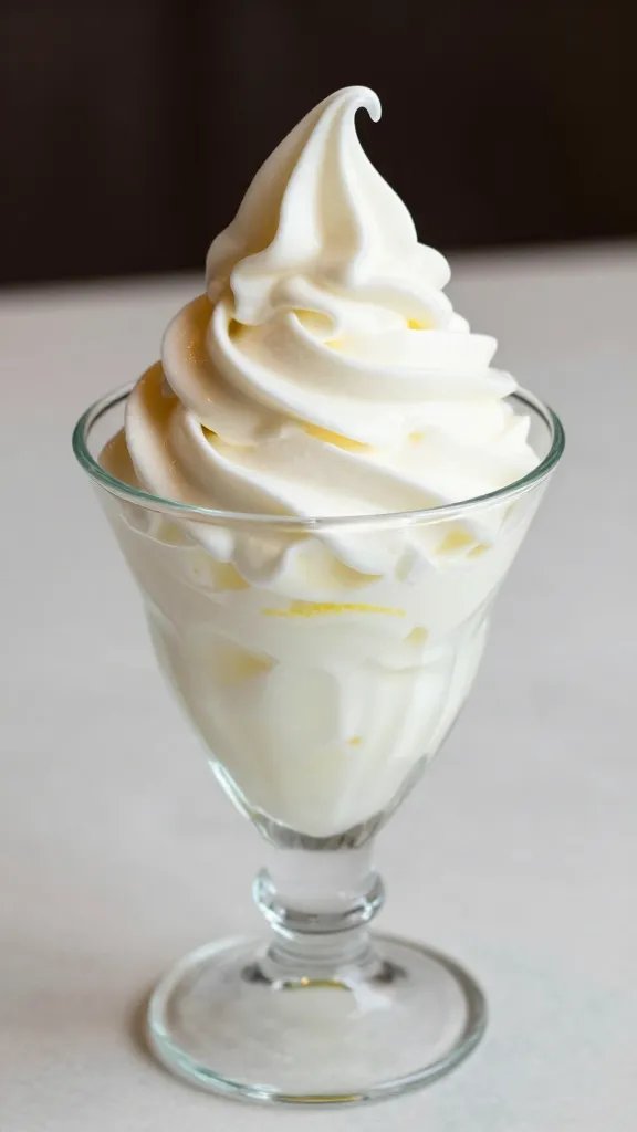 single parfait glass of keto lemon cream, silky swirls