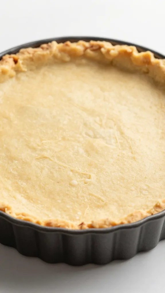 single hazelnut-almond flour tart crust in fluted pan