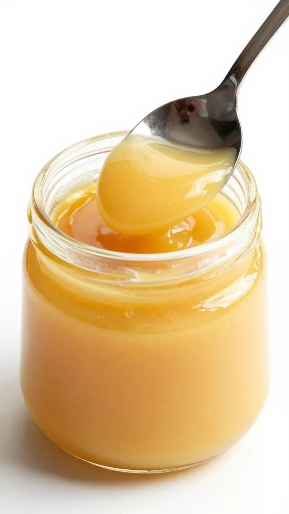 spoonful of sugar-free Italian custard, silky and thick