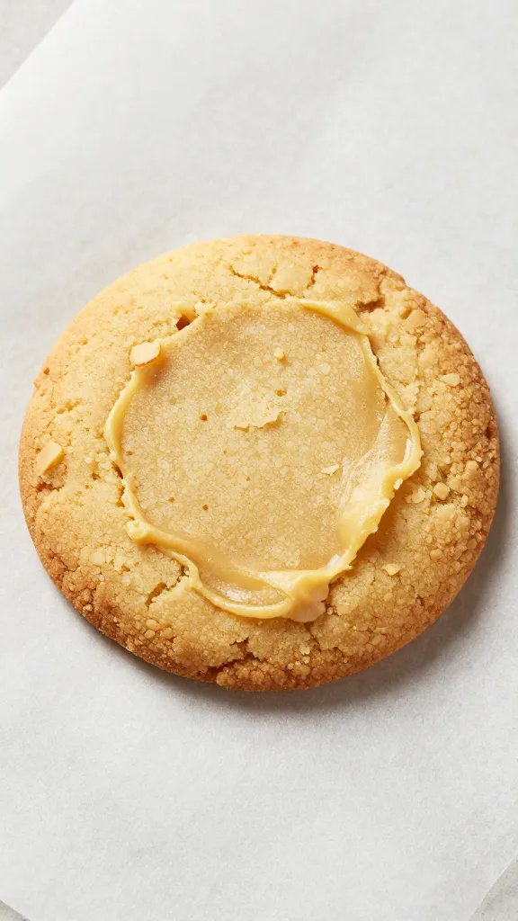 single piped almond flour butter cookie on parchment