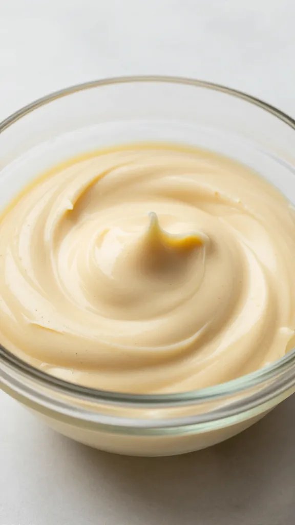 mascarpone espresso filling swirled in glass bowl, soft light