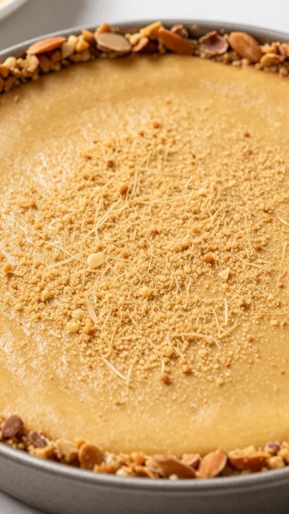 keto almond flour cheesecake crust, extreme macro crumb texture