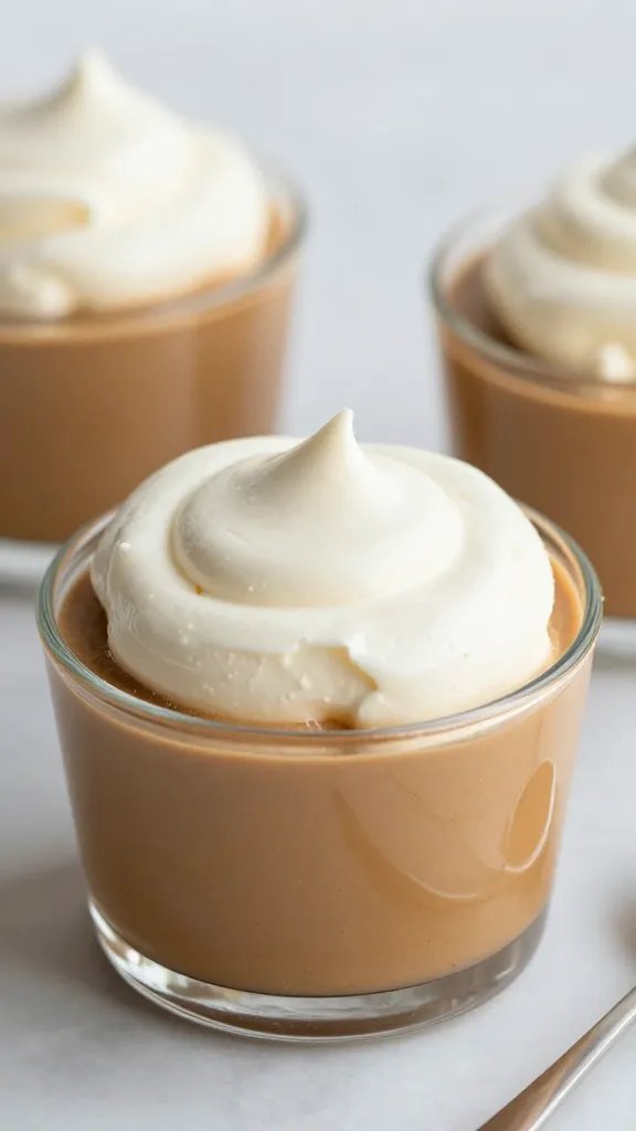 spoonful of espresso ricotta mousse, soft peaks visible