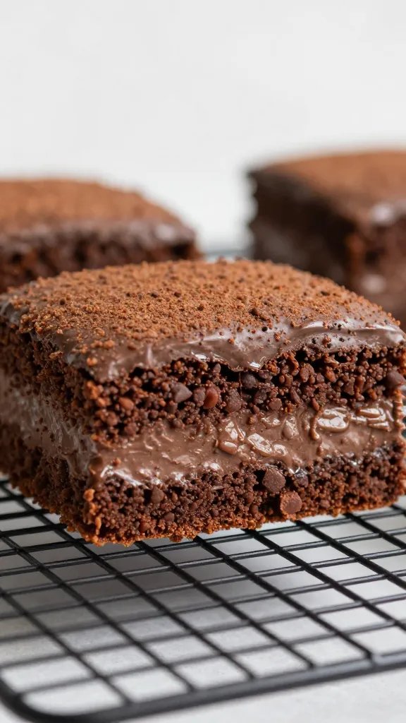 almond-flour chocolate sponge layer on cooling rack, crumb detail