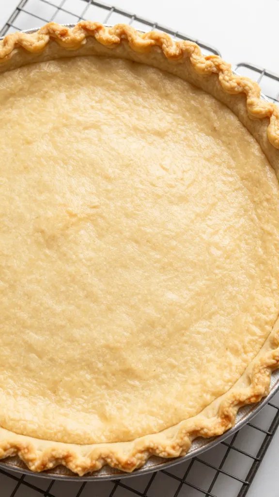 almond-flour pie crust shell, baked golden, on cooling rack