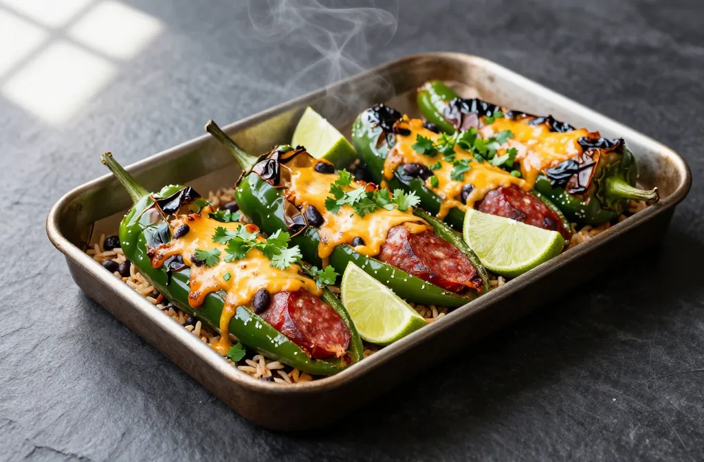 Chorizo Stuffed Poblano Peppers Weeknight Magic