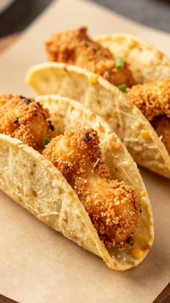 closeup of crispy keto chicken taquito on parchment