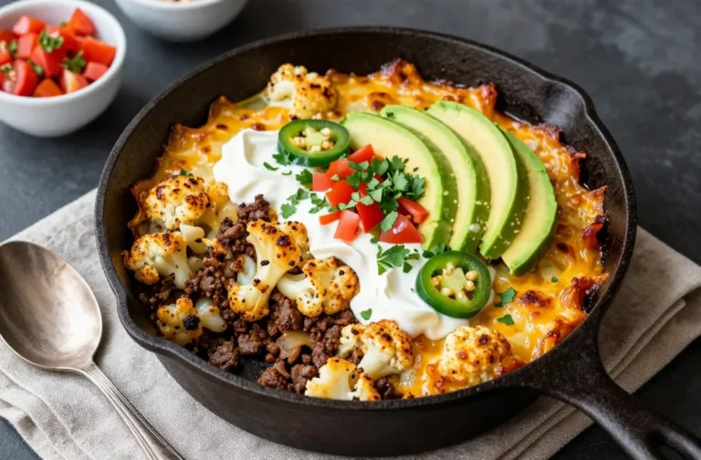 Cheesy Keto Taco Cauliflower Casserole That Slaps